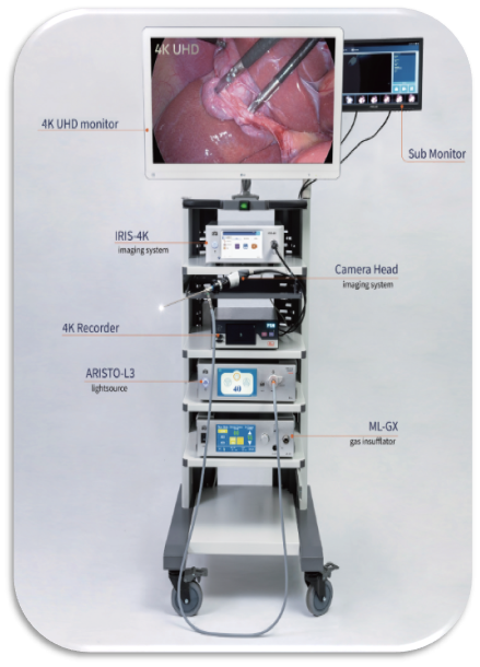 솔고바이오메디칼 IRIS-4K를 포함한 내시경 수술기구 세트/출처=솔고바이오메디칼