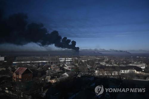 2월 24일 러시아의 우크라이나 공격 개시 장면[AFP=연합뉴스]