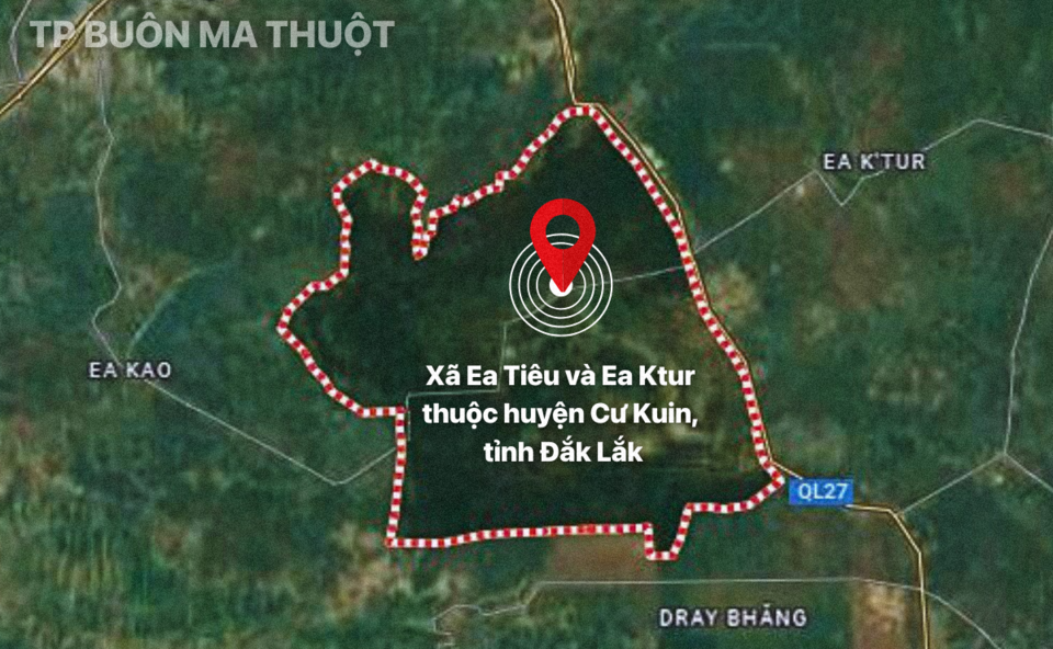 경찰서가 무장괴한들의 습격을 당한 베트남 중부 닥락성 사건 지역 위치[Tuoi Tre 위치]