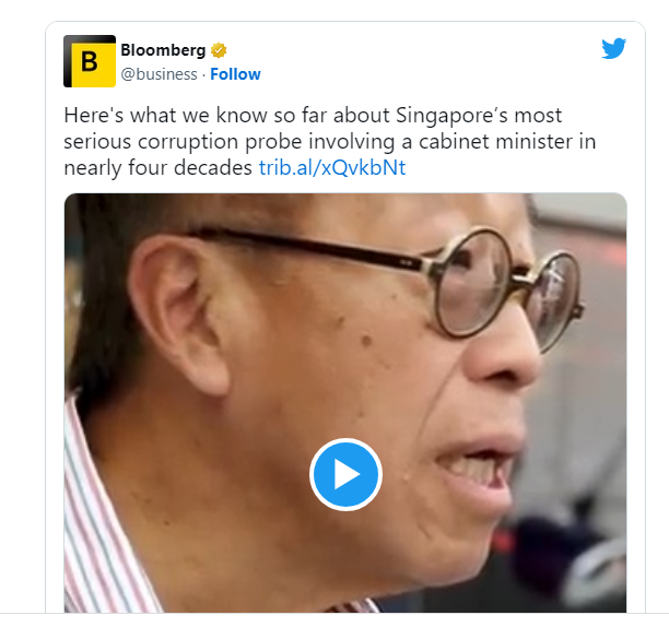 싱가포르의 부동산 재벌 옹벵셍 트위터[트위터 캡처]