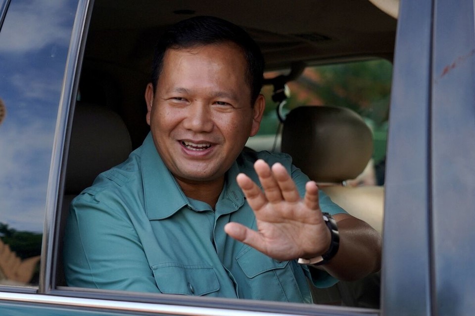 캄보디아 차기 총리로 사실상 지명된 훈 마넷[Bloomberg 캡처]