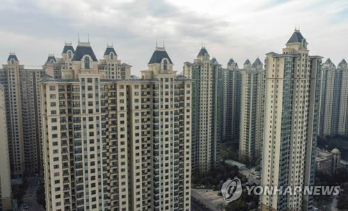 중국 부동산 개발업체 헝다의 장쑤성아파트 건설 현장[AFP=연합뉴스 자료 사진]
