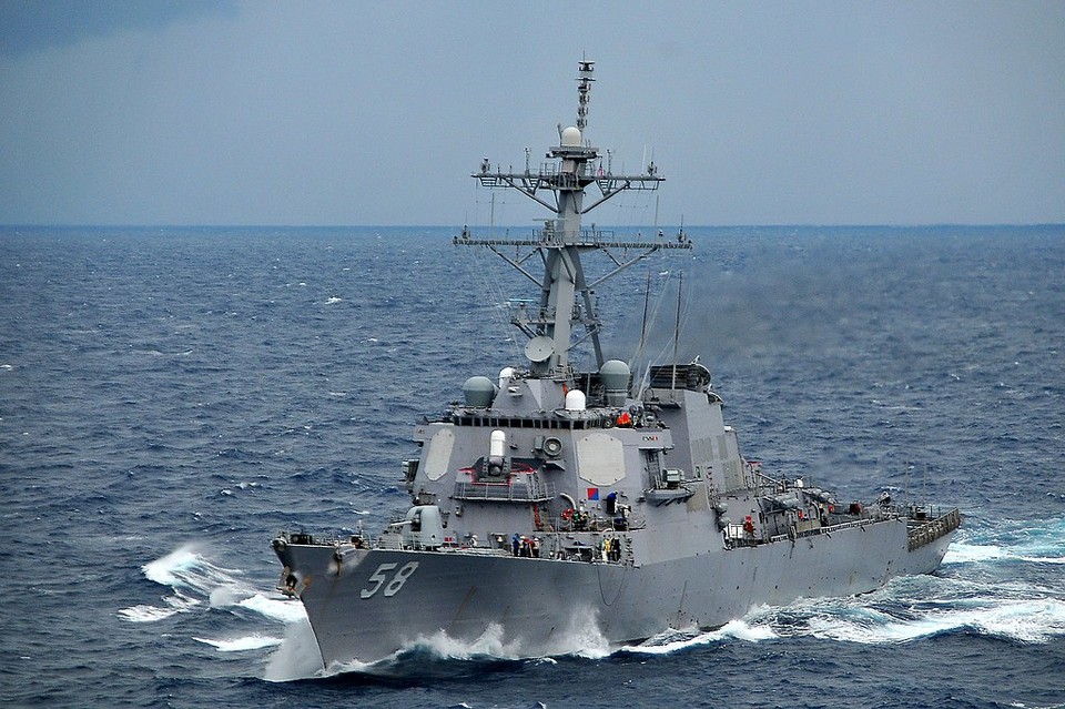 미 해군의 유도미사일 구축함 라분[미 해군/위키미디어커먼스 제공]
