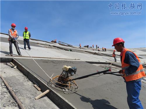 중국 간쑤성 장예시 인프라 건설 현장[장예시 홈페이지 캡처]