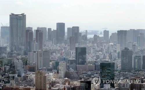 고층 건물 늘어선 일본 도쿄 도심 모습[연합뉴스 자료 사진]