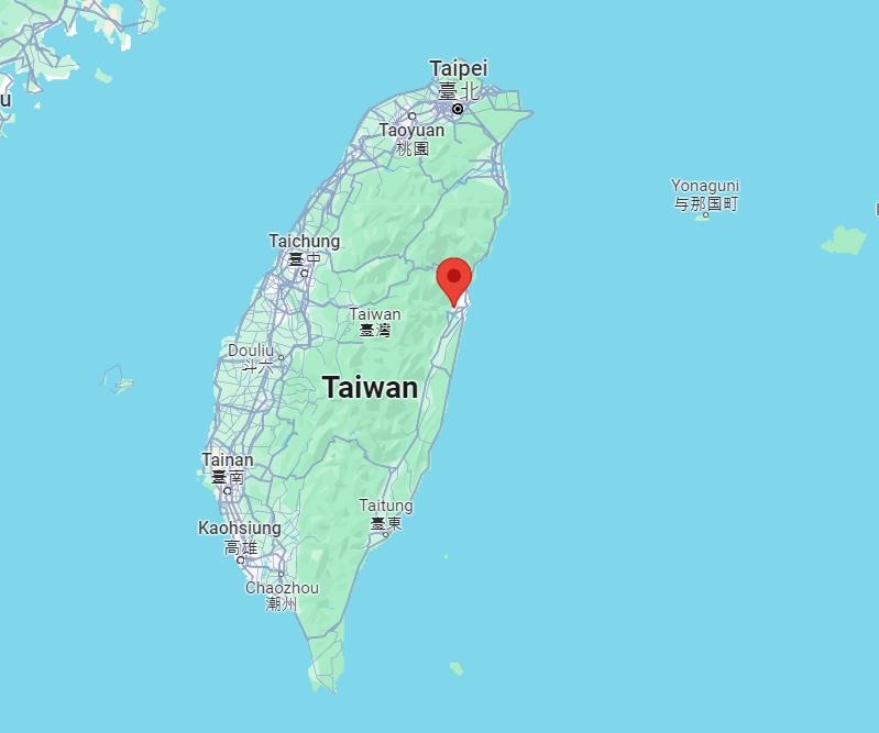 대만의 지진 발생지[연합뉴스]