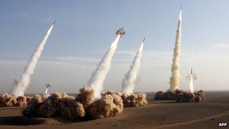 이란의 미사일 발사 장면[BBC/위키미디어커먼스 제공]