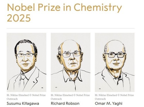 노벨 화학상 수상자[노벨위원회=연합뉴스]