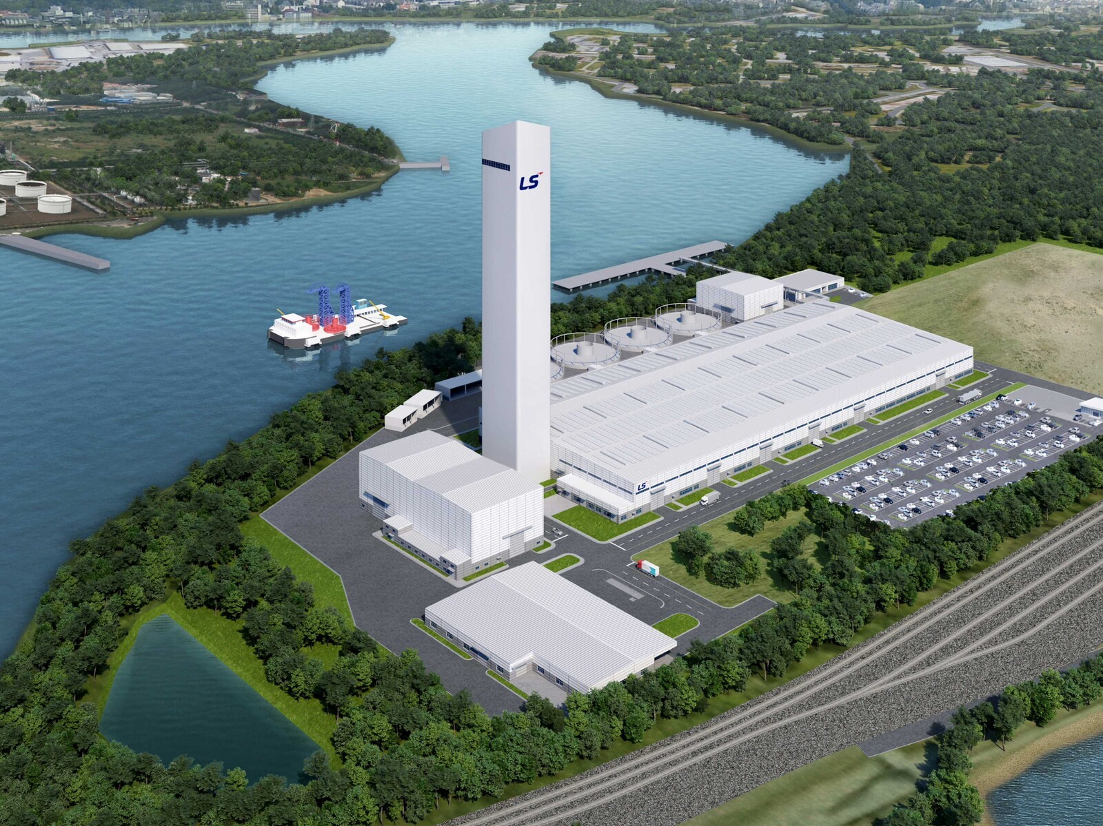 사진은 LS전선 미국 자회사 LS그린링크의 미국 버지니아주 해저케이블 공장 조감도.(사진=LS 제공)