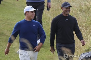 <b>김주형</b>, 브리티시오픈 개막 직전 <b>우즈</b>와 연습 라운드